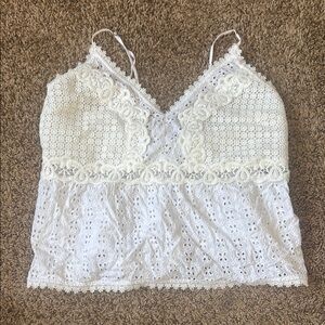 Abercrombie & Fitch White Lace Camisole